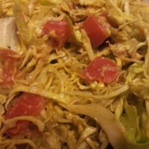 レタスと水菜のコールスロー風サラダ
